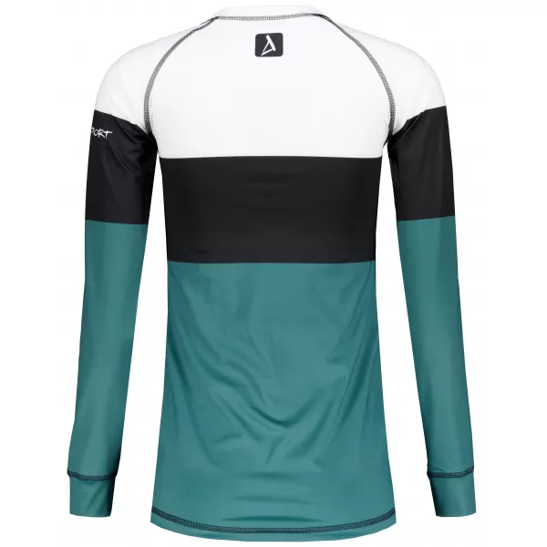  Frauenfunktionales Thermo -T -Shirt mit langen Ärmeln Premium ALTISPORT VOJ/ALW051TER01 WEIß -GREEN 