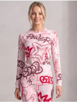 Frauenfunktionales Thermo -T -Shirt mit langen Ärmeln Premium ALTISPORT VOJ/ALW054TER01 ROSA