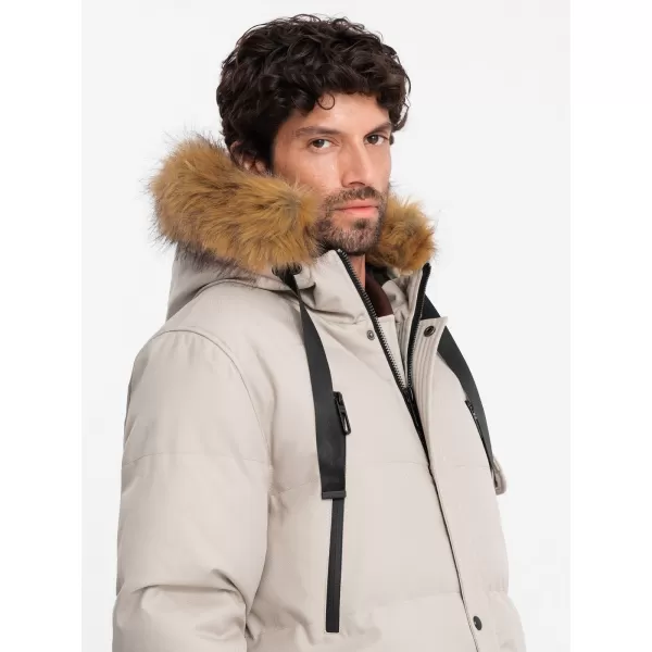  Herren Winterjacke OMBRE OM-JALJ-0182 BEIGE 