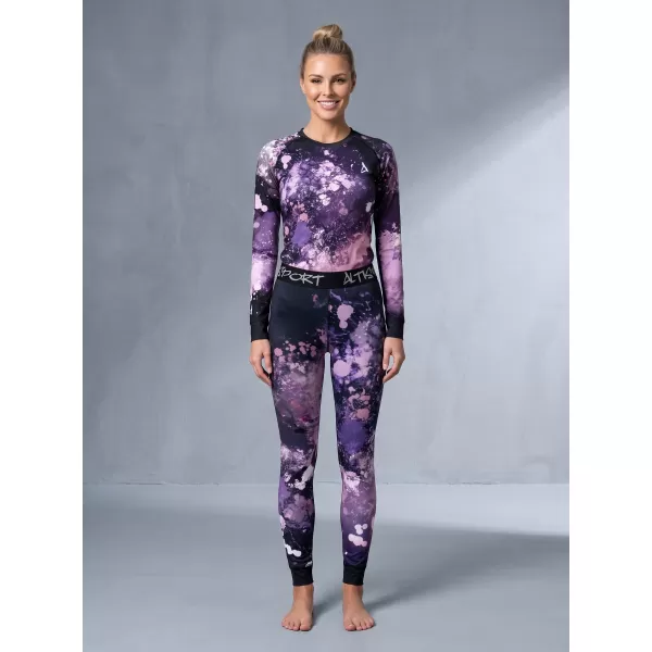  Frauenfunktionelle Thermohosen Prämie ALTISPORT VOJ/ALW055TER02 SCHWARZ -VIOLETT 