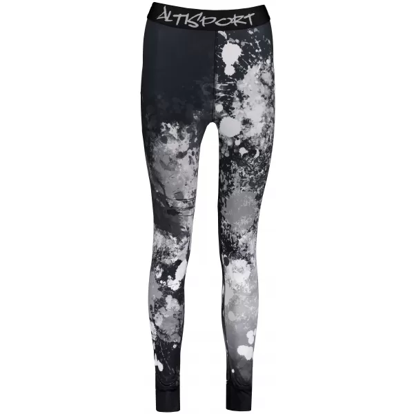  Frauenfunktionelle Thermohosen Prämie ALTISPORT VOJ/ALW055TER02 SCHWARZ UND WEIß 