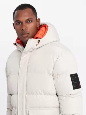 Herren Winterjacke OMBRE OM-JAHP-0208 ASCHE