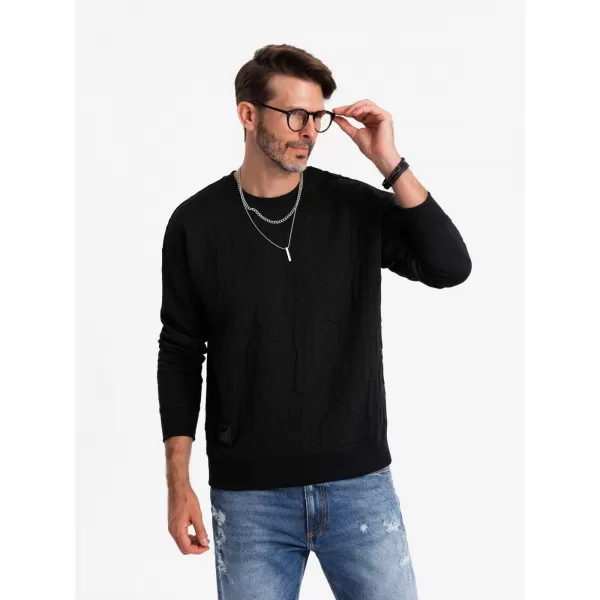  Herren -Sweatshirt OMBRE OM-SSNZ-0164 SCHWARZ 
