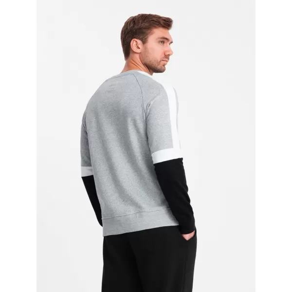  Herren -Sweatshirt OMBRE OM-SSNZ-22FW-003 GRAU 