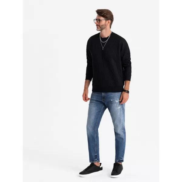  Herren -Sweatshirt OMBRE OM-SSNZ-0164 SCHWARZ 