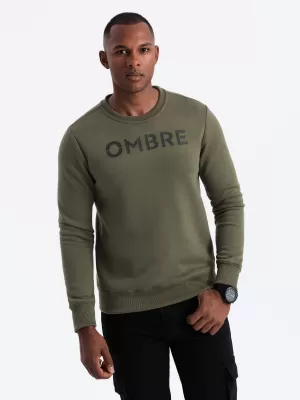 Herren -Sweatshirt OMBRE OM-SSPS-0181 DUNKLE OLIVE