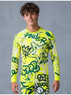 Funktionaler Term T -Shirt von Männern mit Langarmprämie ALTISPORT VOJ/ALM054TER01 FLUO