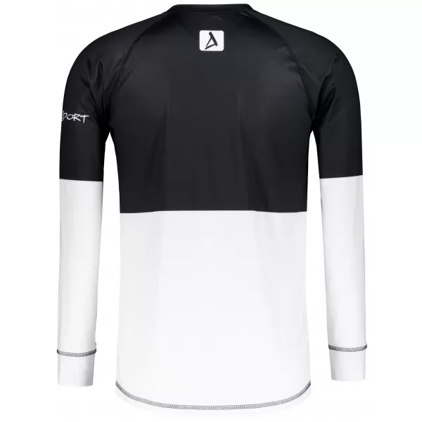 Funktionaler Term T -Shirt von Männern mit Langarmprämie ALTISPORT VOJ/ALM051TER01 SCHWARZ UND WEIß 