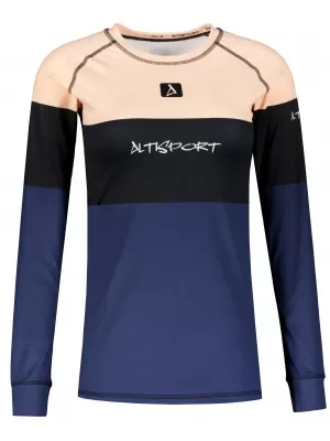 Frauenfunktionales Thermo -T -Shirt mit langen Ärmeln Premium ALTISPORT VOJ/ALW051TER01 ORANGE/BLAU