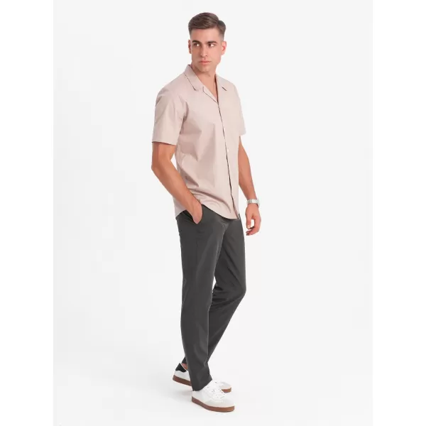  Hemd OMBRE OM-SHSS-0168 HELLBRAUN 