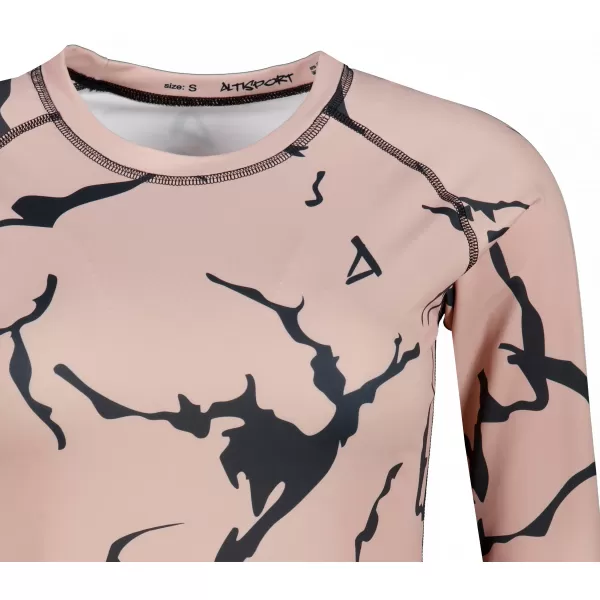  Frauenfunktionales Thermo -T -Shirt mit langen Ärmeln Premium ALTISPORT VOJ/ALW052TER01 BRAUN 