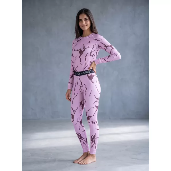  Frauenfunktionales Thermo -T -Shirt mit langen Ärmeln Premium ALTISPORT VOJ/ALW052TER01 ROSA 