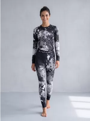 Frauenfunktionelle Thermohosen Prämie ALTISPORT VOJ/ALW055TER02 SCHWARZ UND WEIß