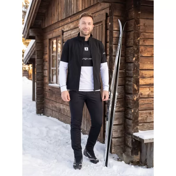  Funktionaler Term T -Shirt von Männern mit Langarmprämie ALTISPORT VOJ/ALM051TER01 SCHWARZ UND WEIß 
