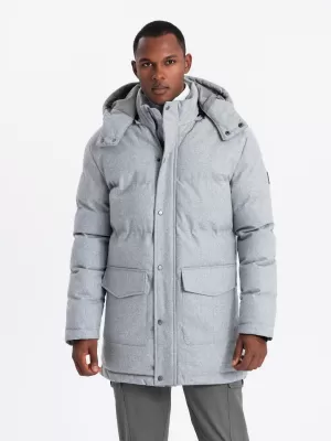 Jacke OMBRE OM-JALJ-0217 HELLGRAUE MELANGE