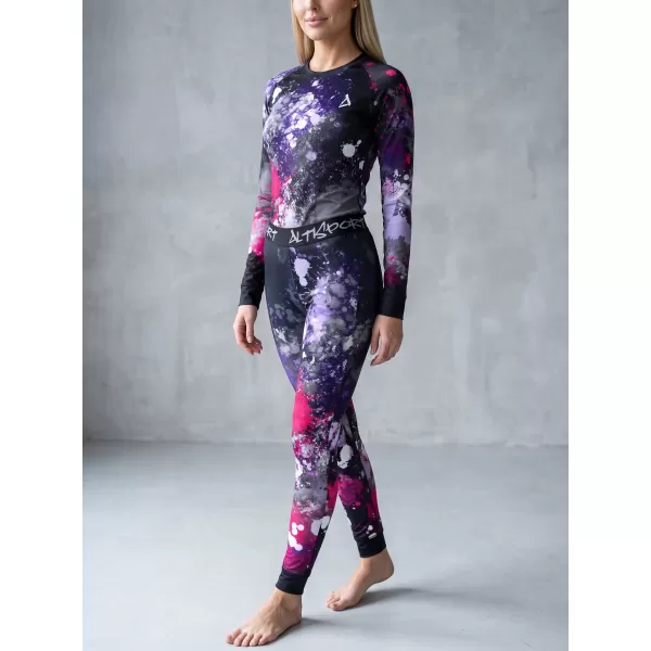  Frauenfunktionelle Thermohosen Prämie ALTISPORT VOJ/ALW055TER02 SCHWARZ -PINK 