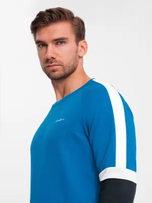 Herren Sweatshirt OMBRE OM-SSNZ-22FW-003 BLAU