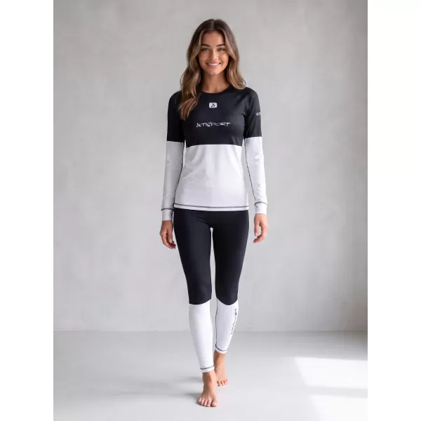  Frauenfunktionelle Thermohosen Prämie ALTISPORT VOJ/ALW051TER02 SCHWARZ UND WEIß 