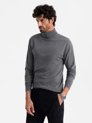 Herrenpullover OMBRE OM-SWTN-0101 GRAUE MELANGE