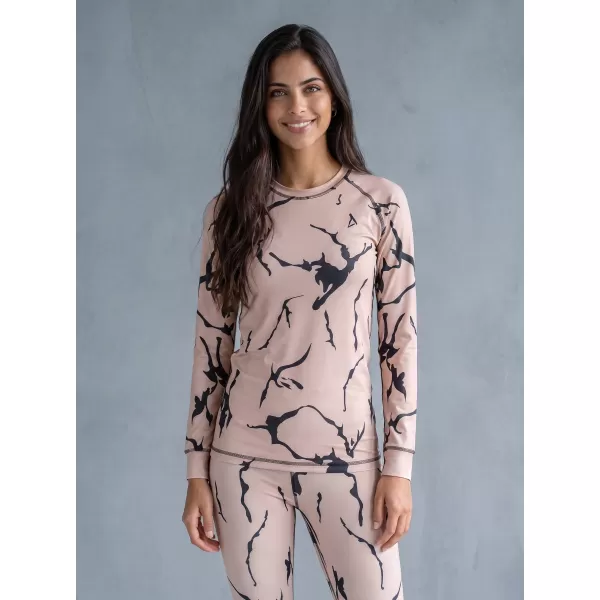  Frauenfunktionales Thermo -T -Shirt mit langen Ärmeln Premium ALTISPORT VOJ/ALW052TER01 BRAUN 