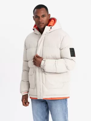 Herren Winterjacke OMBRE OM-JAHP-0208 ASCHE