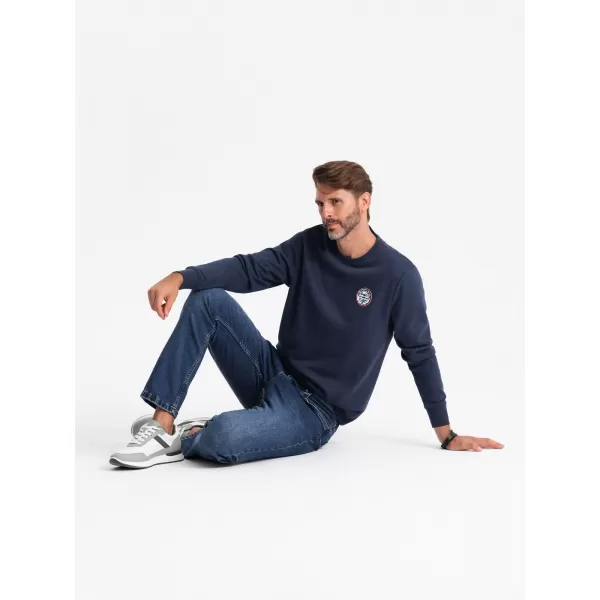  Herren Sweatshirt OMBRE OM-SSNZ-0134 MARINEBLAU 