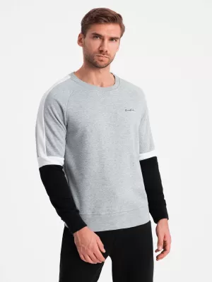Herren -Sweatshirt OMBRE OM-SSNZ-22FW-003 GRAU
