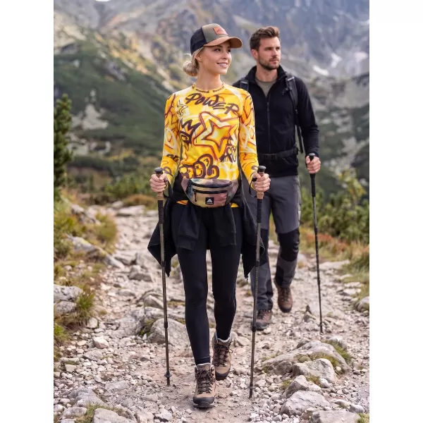  Frauenfunktionales Thermo -T -Shirt mit langen Ärmeln Premium ALTISPORT VOJ/ALW054TER01 BERNSTEIN 