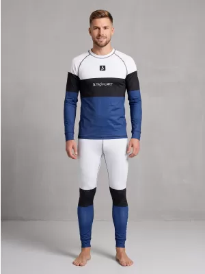 Die funktionelle Thermohosen für Männer Premium ALTISPORT VOJ/ALM051TER02 WEIß -BLAU