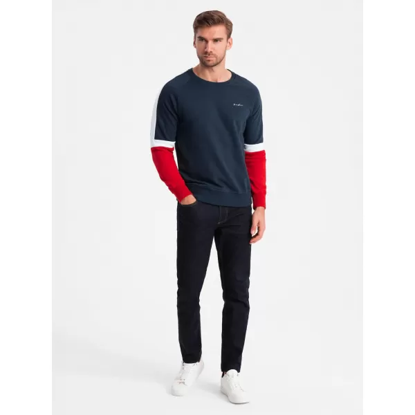  Herren -Sweatshirt OMBRE OM-SSNZ-22FW-003 MARINEBLAU 