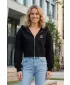 Kurzes übergroßes Sweatshirt von Frauen ALTISPORT BYB/ALW056BY237 SCHWARZ