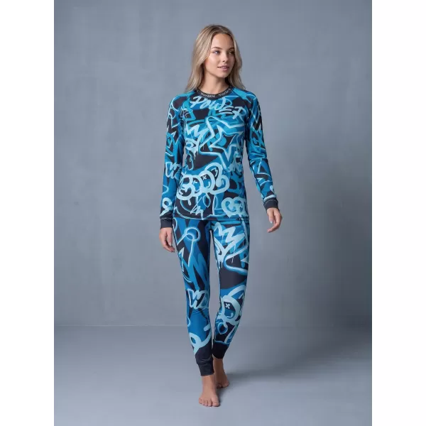  Frauenfunktionales Thermo -T -Shirt mit langen Ärmeln Premium ALTISPORT VOJ/ALW054TER01 SCHWARZ -BLUE 