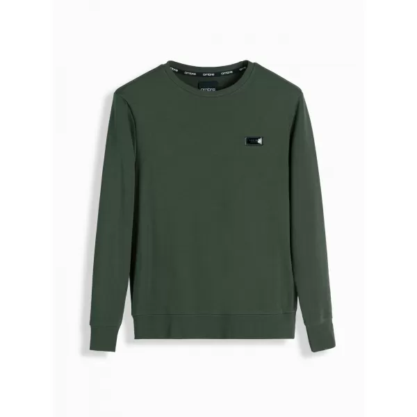  Herren -Sweatshirt OMBRE OM-SSNZ-0136 DUNKELGRÜN 