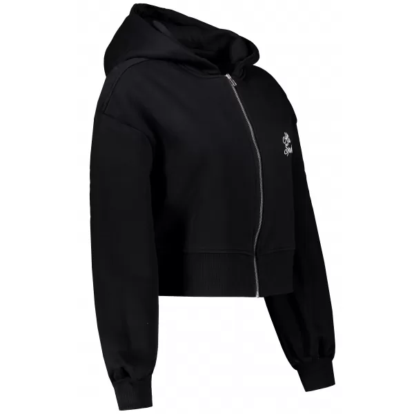  Kurzes übergroßes Sweatshirt von Frauen ALTISPORT BYB/ALW056BY237 SCHWARZ 
