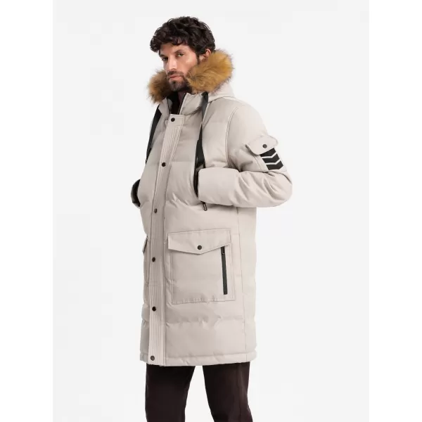  Herren Winterjacke OMBRE OM-JALJ-0182 BEIGE 