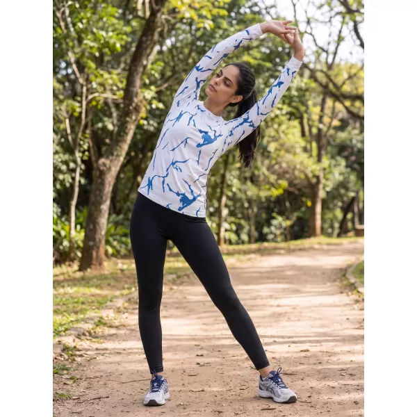 Frauenfunktionales Thermo -T -Shirt mit langen Ärmeln Premium ALTISPORT VOJ/ALW052TER01 WEIß 