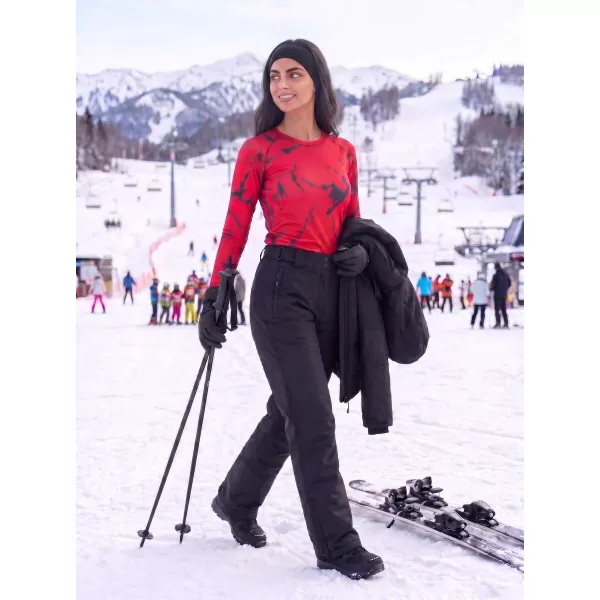  Frauenfunktionales Thermo -T -Shirt mit langen Ärmeln Premium ALTISPORT VOJ/ALW052TER01 ROT 