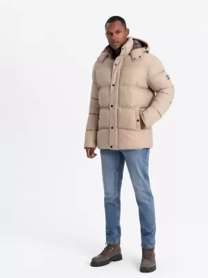 Herren Winterjacke OMBRE OM-JAHP-0205 BEIGE