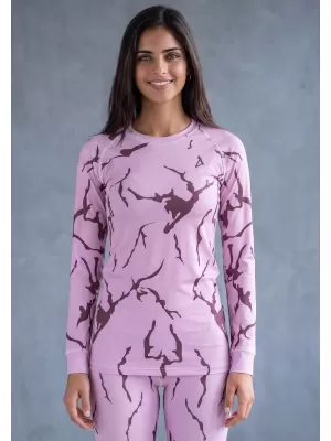 Frauenfunktionales Thermo -T -Shirt mit langen Ärmeln Premium ALTISPORT VOJ/ALW052TER01 ROSA