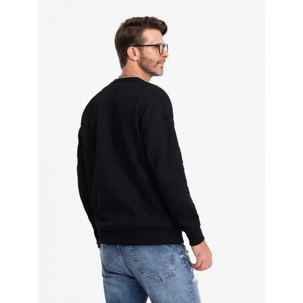  Herren -Sweatshirt OMBRE OM-SSNZ-0164 SCHWARZ 