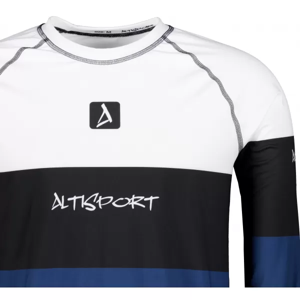  Funktionaler Term T -Shirt von Männern mit Langarmprämie ALTISPORT VOJ/ALM051TER01 WEIß -BLAU 