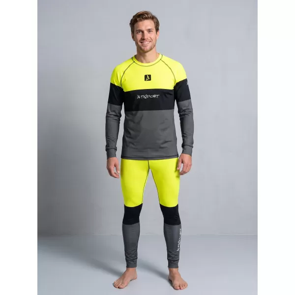  Die funktionelle Thermohosen für Männer Premium ALTISPORT VOJ/ALM051TER02 NEONGELB/GRAU 