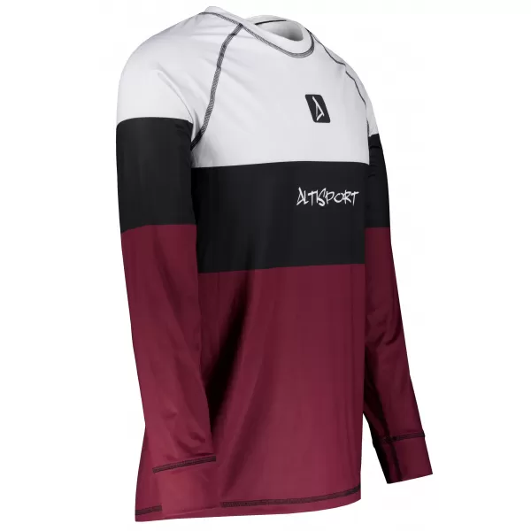  Funktionaler Term T -Shirt von Männern mit Langarmprämie ALTISPORT VOJ/ALM051TER01 BURGUND 