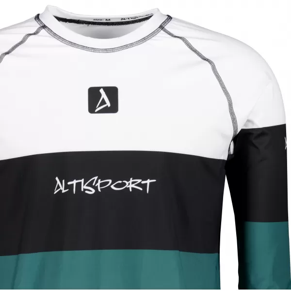  Funktionaler Term T -Shirt von Männern mit Langarmprämie ALTISPORT VOJ/ALM051TER01 WEIß -GREEN 