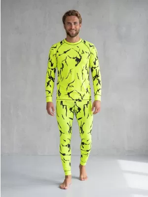Die funktionelle Thermohosen für Männer Premium ALTISPORT VOJ/ALM052TER02 NEONGRÜN