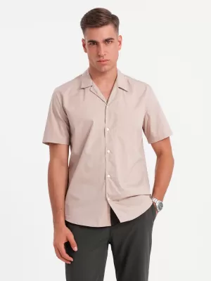 Hemd OMBRE OM-SHSS-0168 HELLBRAUN