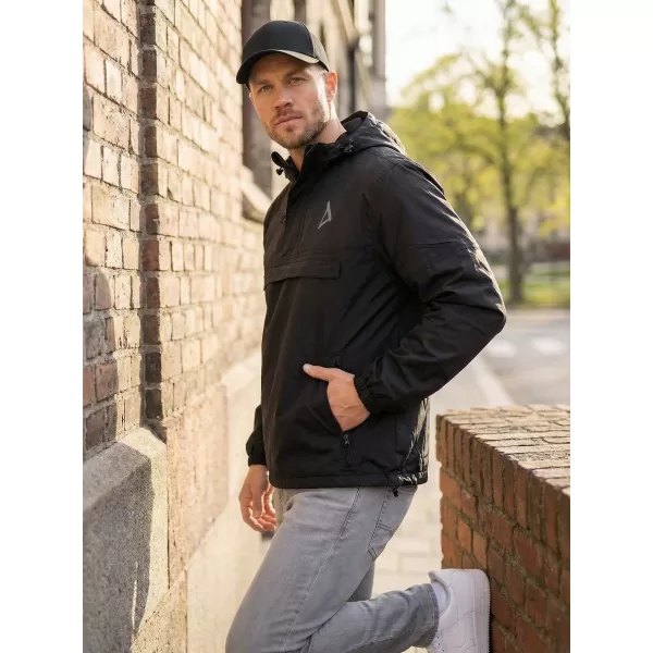  Herrenwindjacke über dem Kopf ALTISPORT BYB/ALM002B3162 SCHWARZ 