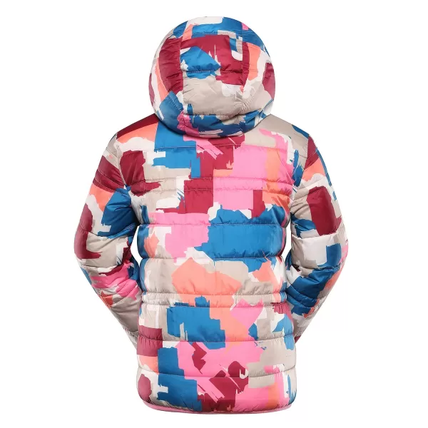  Doppelseitige Hi-Thherm-Jacke von Kindern ALPINE PRO DOUWO KJCD336 ROSA 