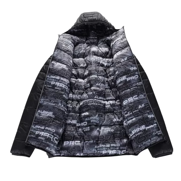 Doppelseitige Hi-Thherm-Jacke von Männern ALPINE PRO EROM MJCD628 SCHWARZ 
