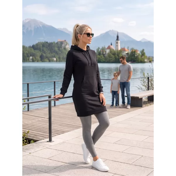  Ladies 'verlängertes Sweatshirt ALTISPORT NoPrint NP/ALW914 SCHWARZ 